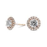"88 Cut" Diamond Halo Earrings