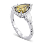 Chameleon Pear 3-Stone Diamond Ring