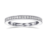 Milgrain Half Eternity Diamond Ring