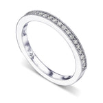 Milgrain Half Eternity Diamond Ring