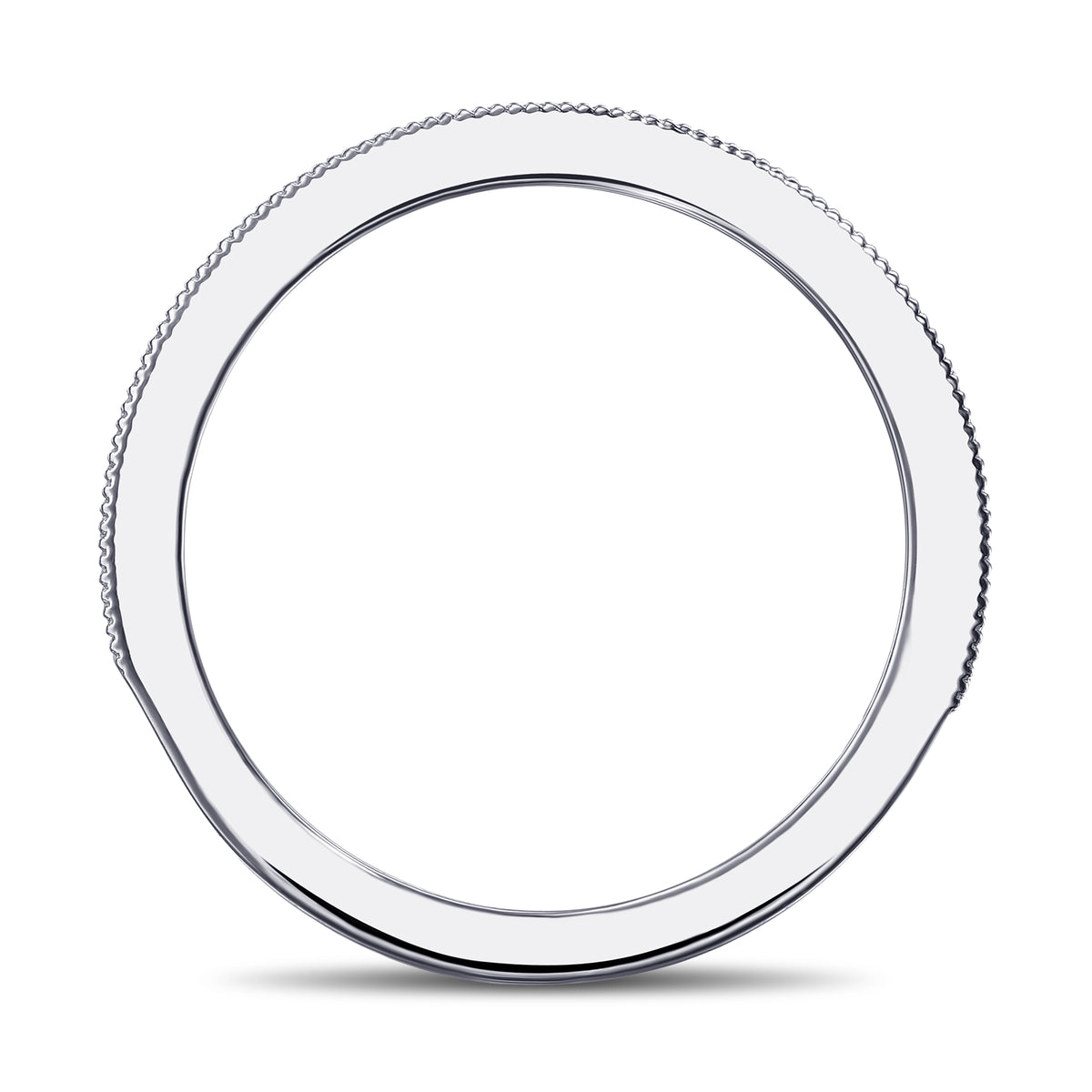 Milgrain Half Eternity Diamond Ring