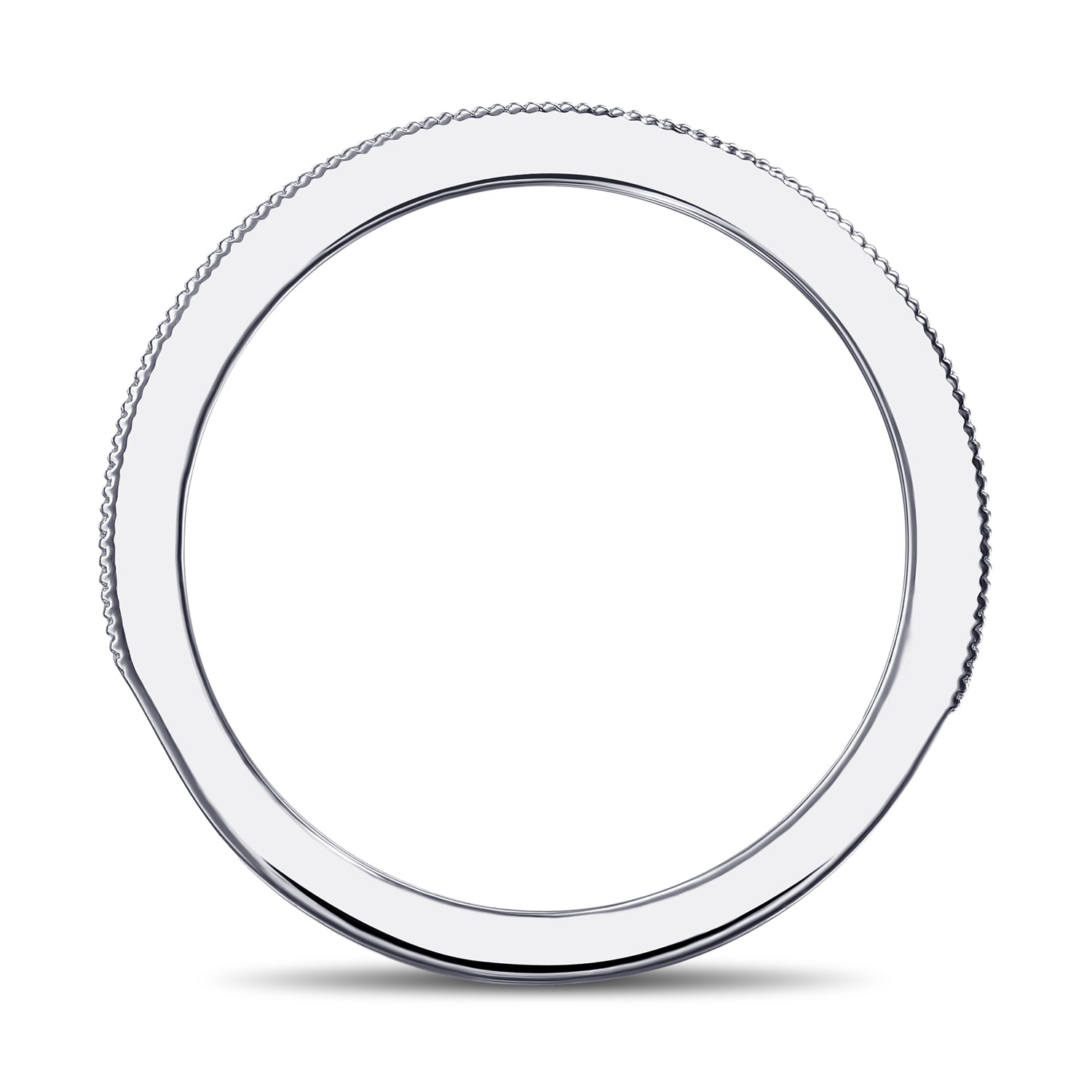 Milgrain Half Eternity Diamond Ring