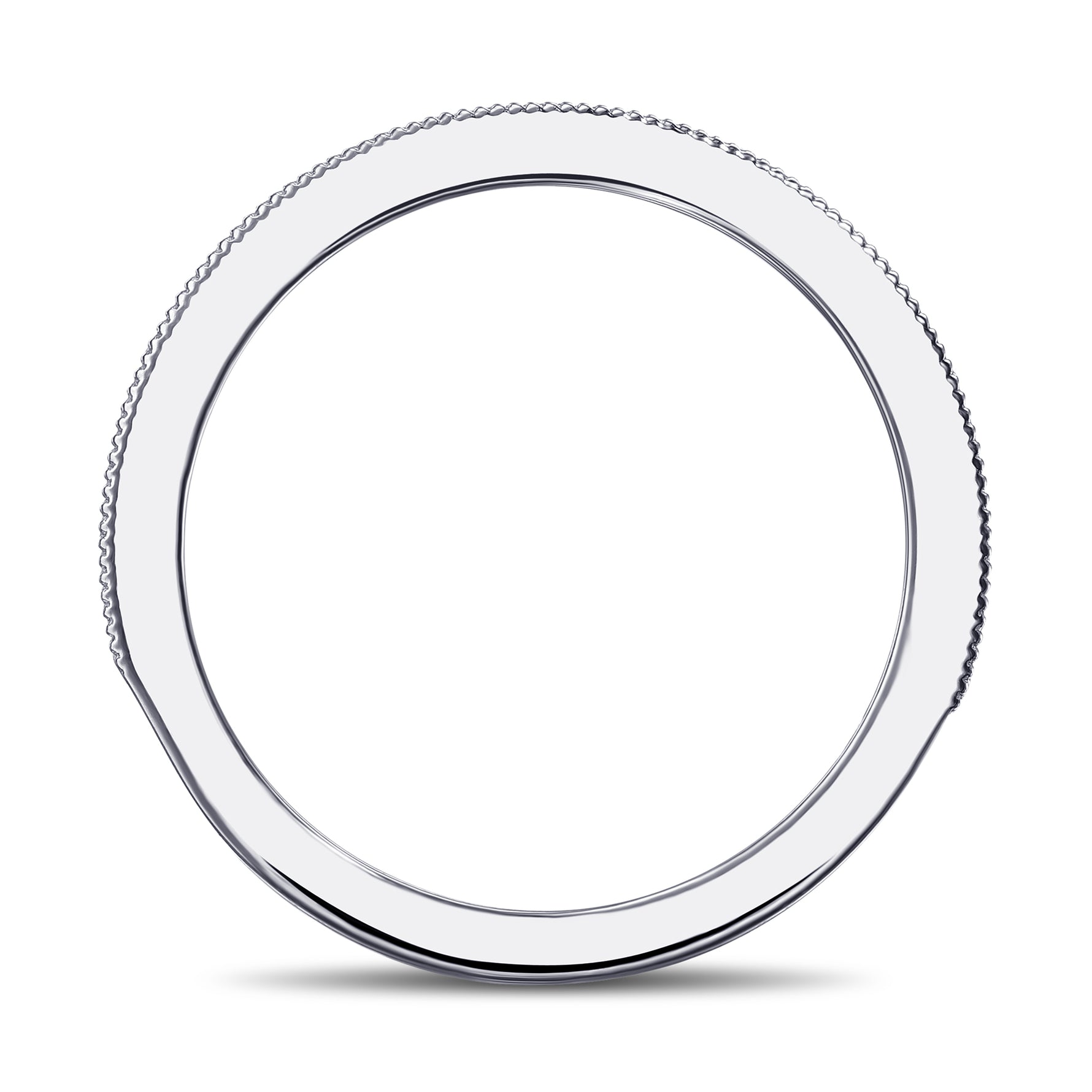 Milgrain Half Eternity Diamond Ring