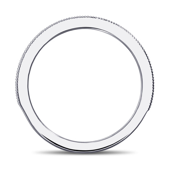 Milgrain Half Eternity Diamond Ring