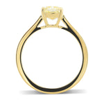 Fancy Yellow Cushion Solitaire Diamond Ring