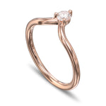 Round Brilliant Diamond Contoured Wedding Band