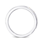 Alternating Yellow & White Diamond Wedding Band