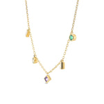 Mixed Shape Diamond & Gemstone Necklace