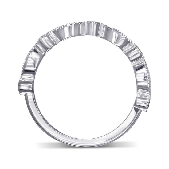 Pink & White Diamond Designer Band Ring