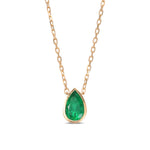 Pear Shape Emerald Solitaire Pendant