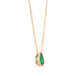 Pear Shape Emerald Solitaire Pendant