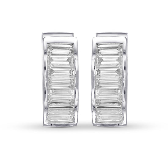 Baguette Diamond Hoop Earrings