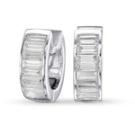 Baguette Diamond Hoop Earrings