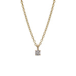 Very Light Blue Round Brilliant Solitaire Diamond Pendant