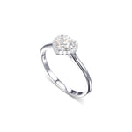  Heart Diamond Halo Ring
