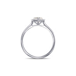  Heart Diamond Halo Ring