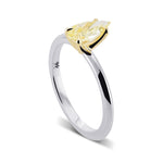 Fancy Yellow Pear Solitaire Diamond Ring