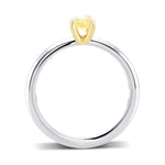 Fancy Yellow Pear Solitaire Diamond Ring