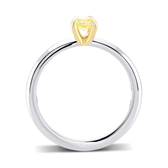 Fancy Yellow Pear Solitaire Diamond Ring