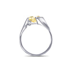Fancy Deep Yellow Cushion Solitaire Diamond Ring