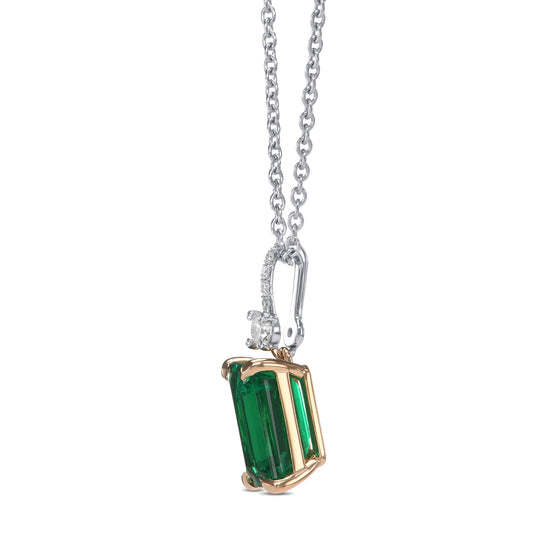 Emerald Drop Diamond Pendant