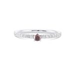 Fancy Red Heart Side Stone Diamond Ring