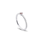 Fancy Red Heart Side Stone Diamond Ring