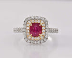 Ruby Double Halo Ring