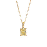 Fancy Yellow Cushion Drop Pendant