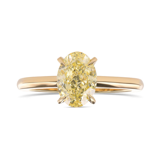 Fancy Light Yellow Diamond Solitaire Ring