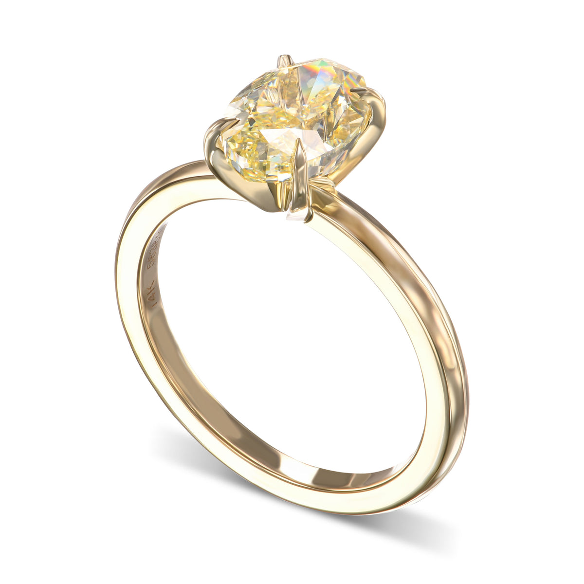 Fancy Light Yellow Diamond Solitaire Ring