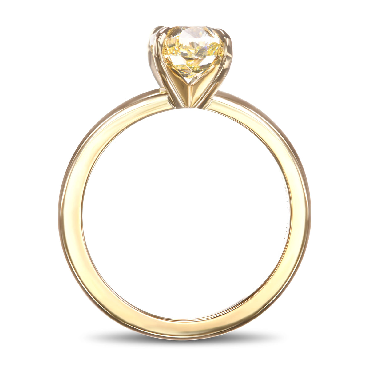 Fancy Light Yellow Diamond Solitaire Ring
