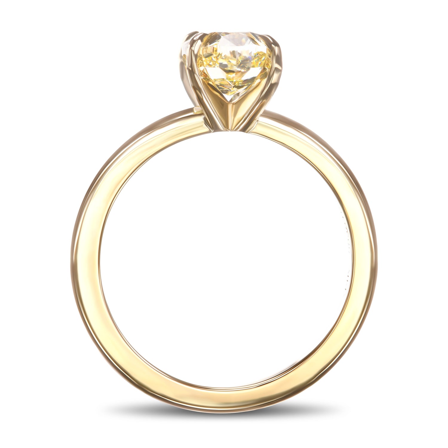 Fancy Light Yellow Diamond Solitaire Ring