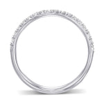 French Pave Diamond Half-Eternity Band Ring