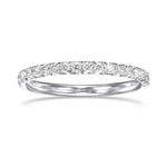 French Pave Diamond Half-Eternity Band Ring