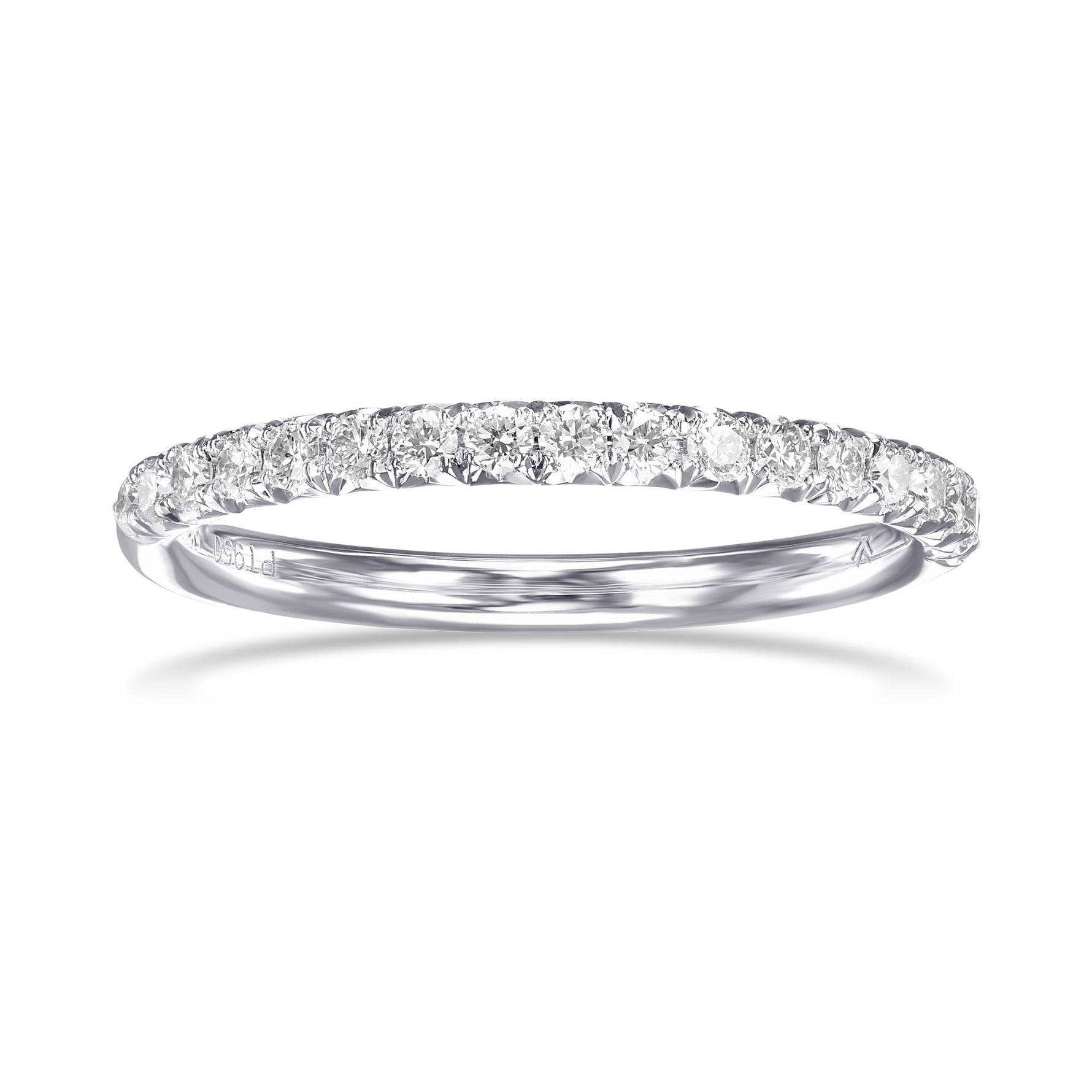 French Pave Diamond Half-Eternity Band Ring