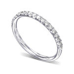 French Pave Diamond Half-Eternity Band Ring