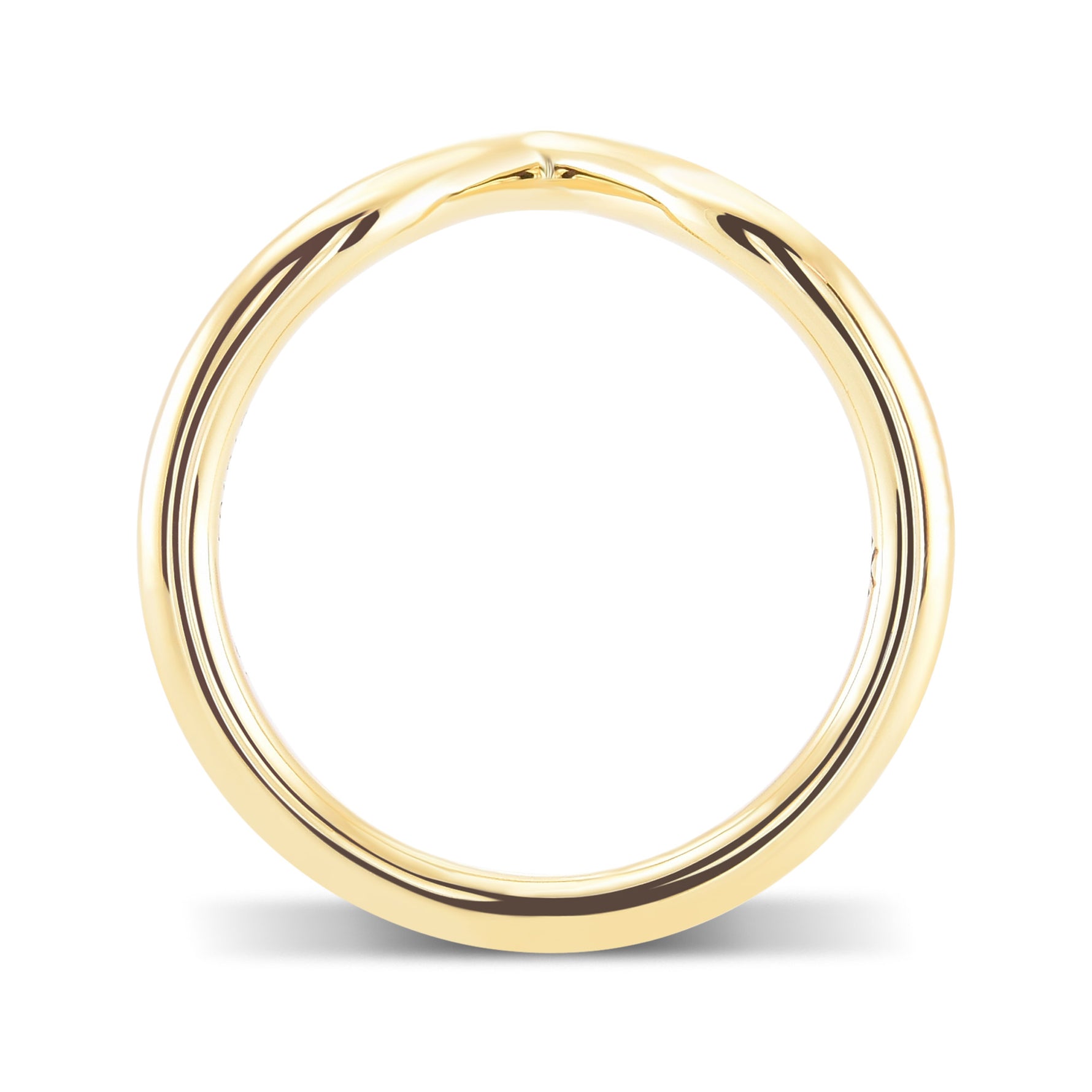Contoured Yellow Gold Wedding Band 
