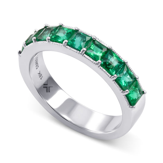 Emerald Princess Band Ring