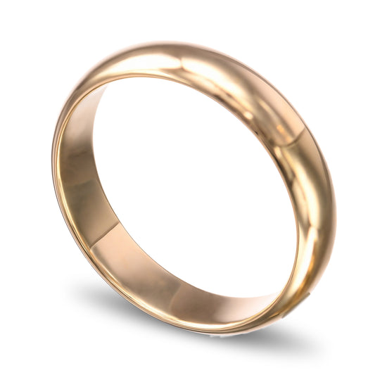 Yellow Gold Domed Wedding Band