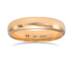 Yellow Gold Domed Wedding Band