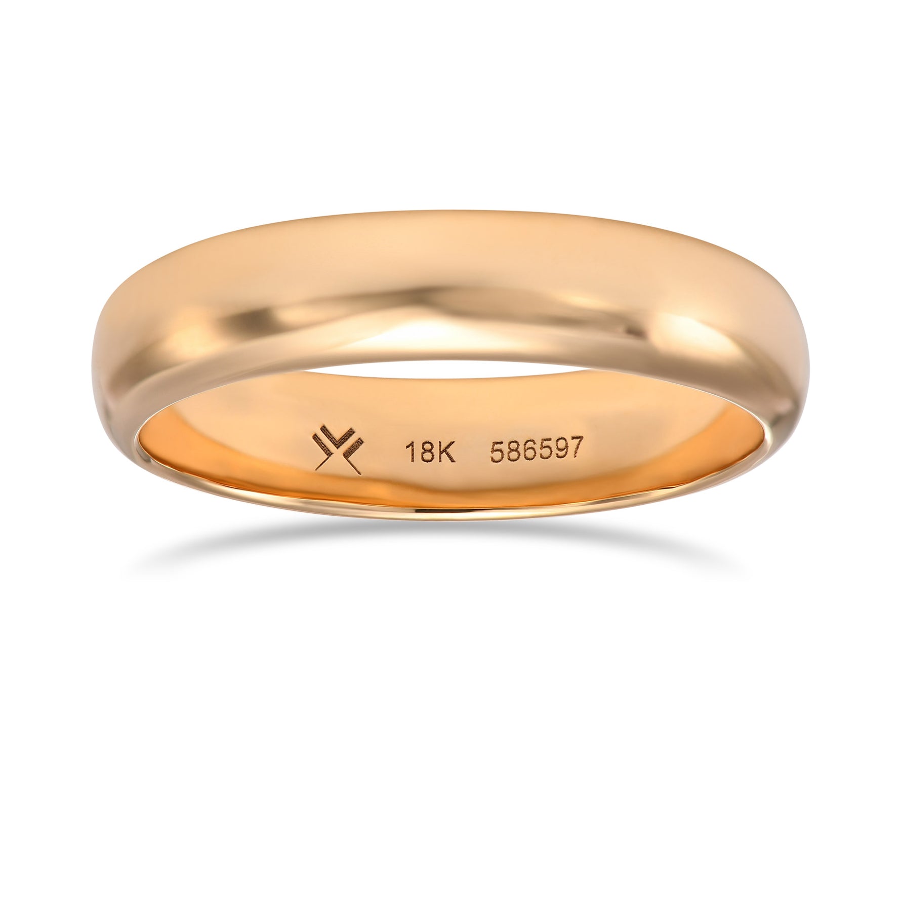 Yellow Gold Domed Wedding Band