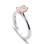  Fancy Purple Pink Radiant Diamond Halo Ring