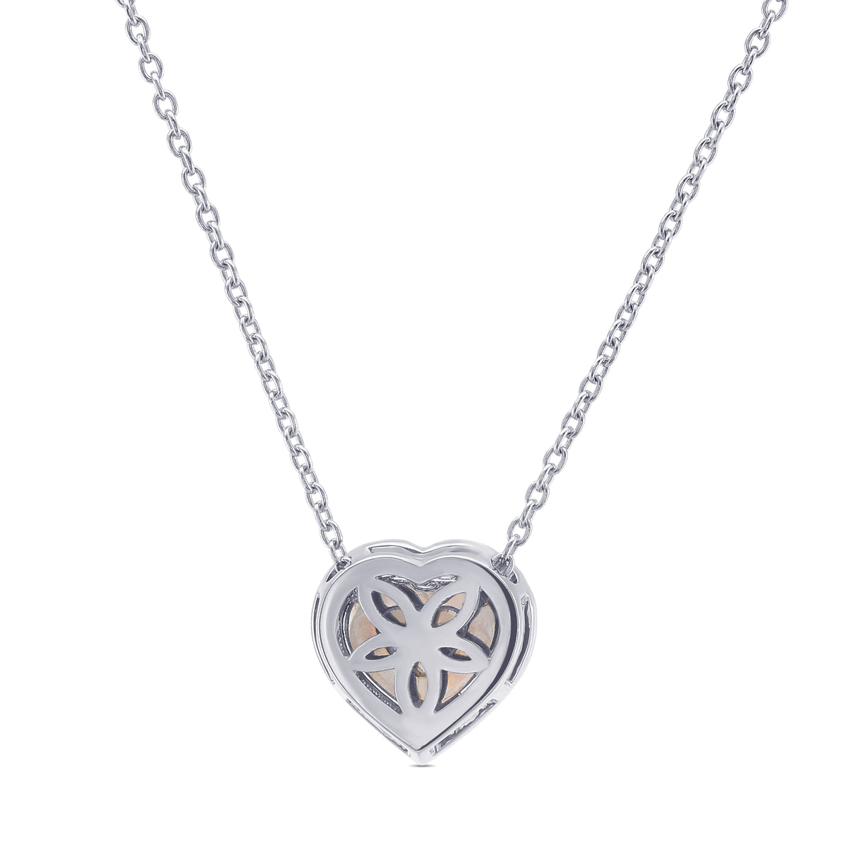 Fancy Intense Yellow Heart Diamond Halo Pendant