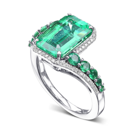 Couture Muzo Emerald and Diamond Ring