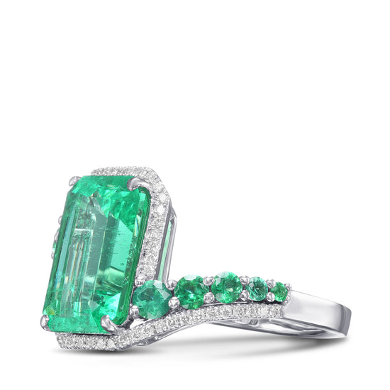 Couture Muzo Emerald and Diamond Ring