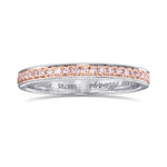 Fancy Light Pink Round Brillant Diamond Milgrain Ring