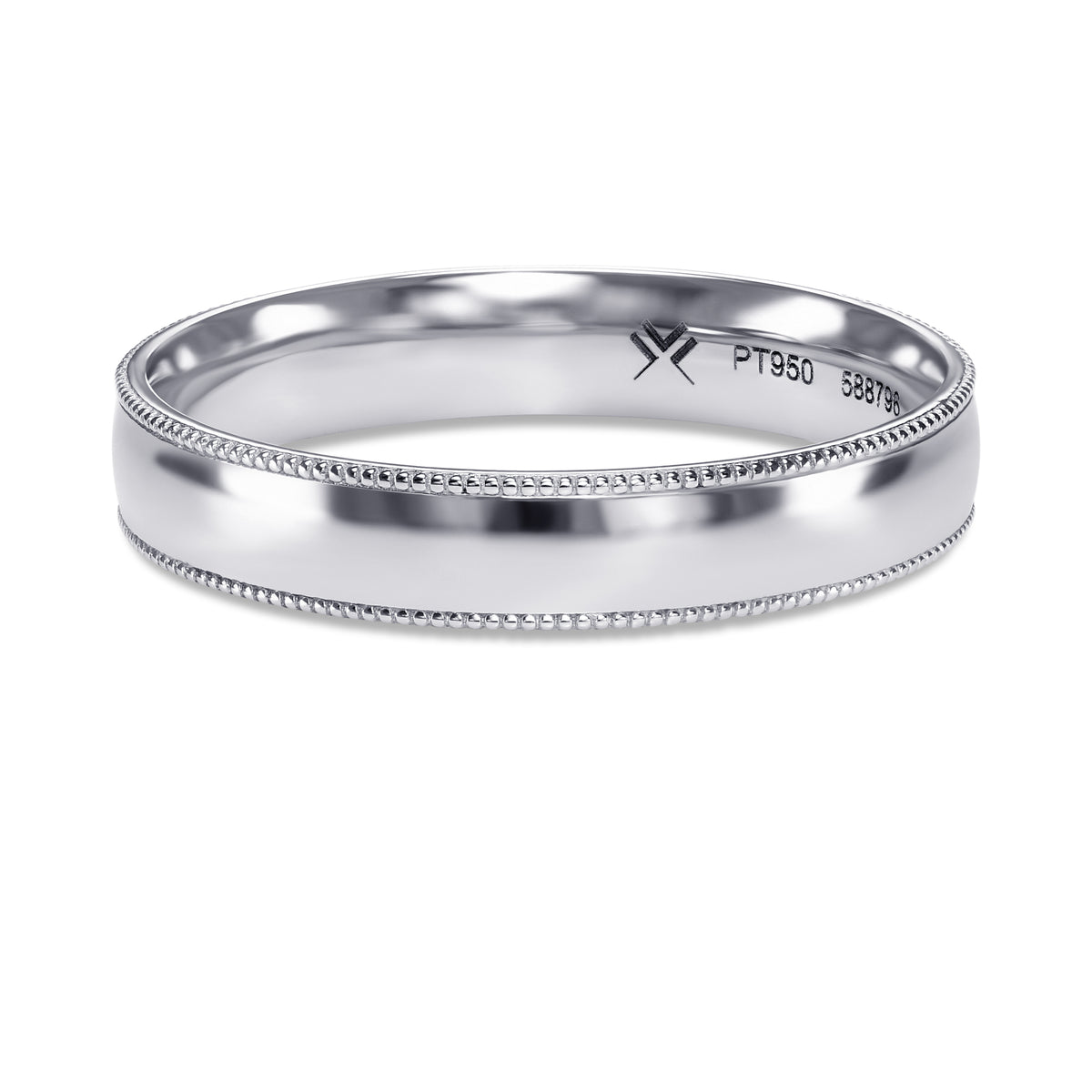 Men's Milgrain Wedding Band