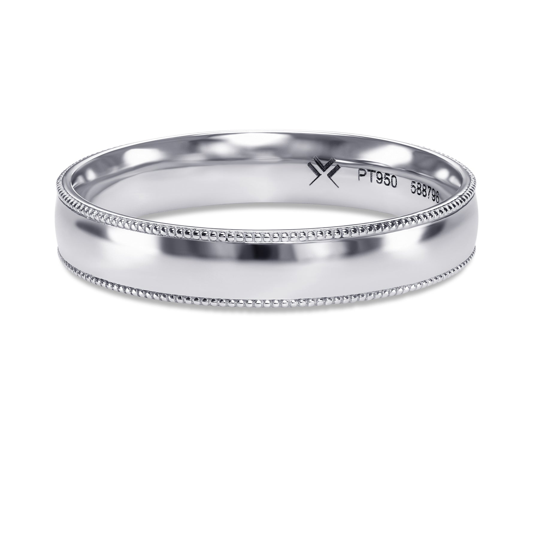 Men's Milgrain Wedding Band