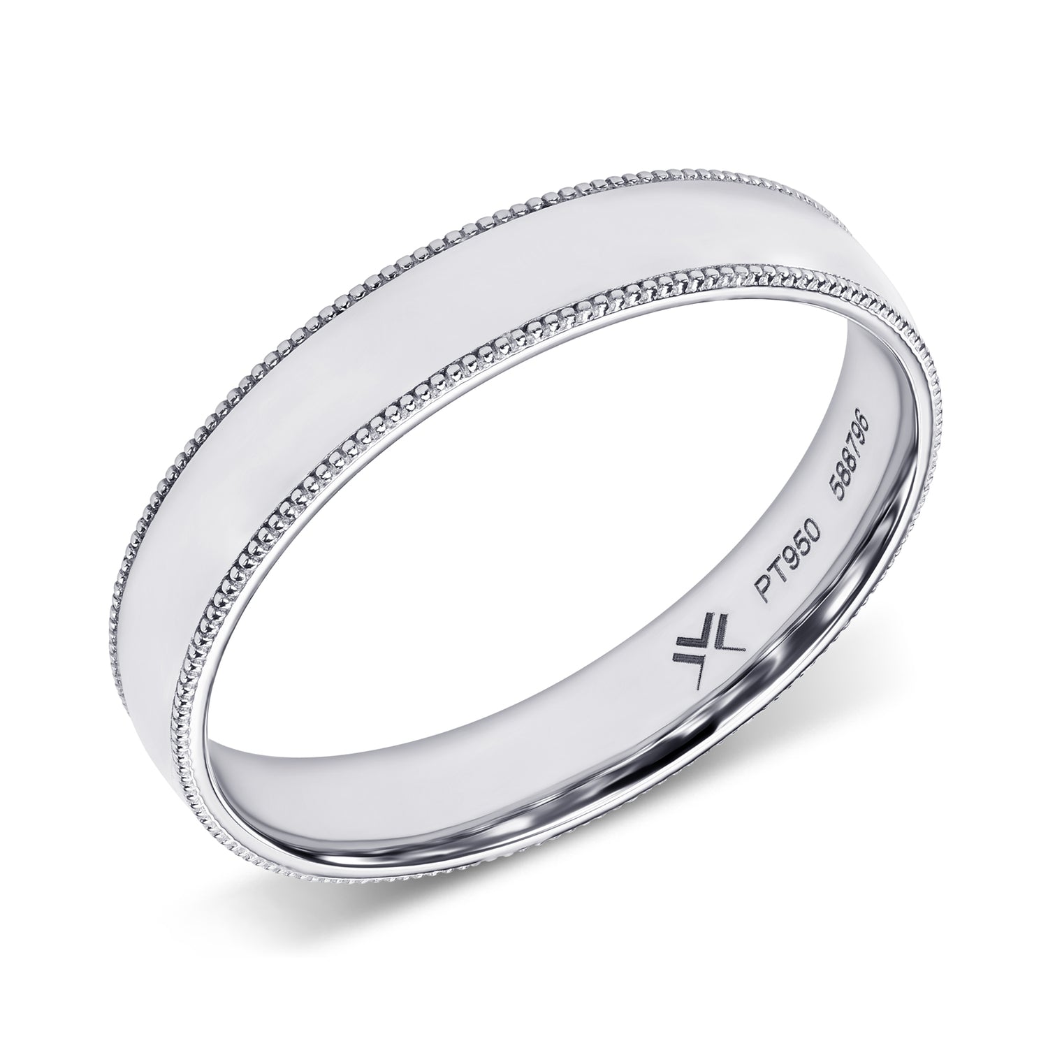 Men's Milgrain Wedding Band